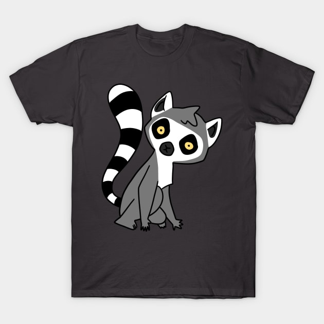 Curious Ring Tailed Lemur T-Shirt by saradaboru